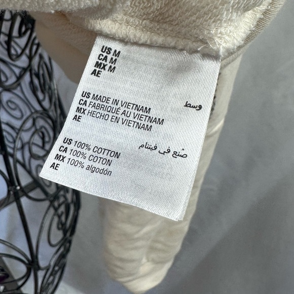 BAR III white cropped sweater with silver details size M - Picture 6 of 6